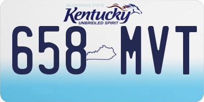 KY license plate 658MVT