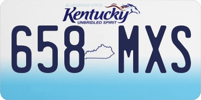 KY license plate 658MXS