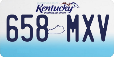 KY license plate 658MXV