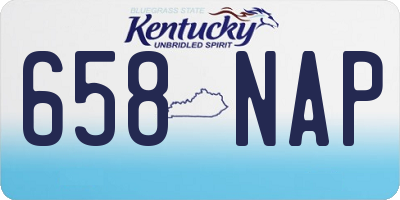 KY license plate 658NAP