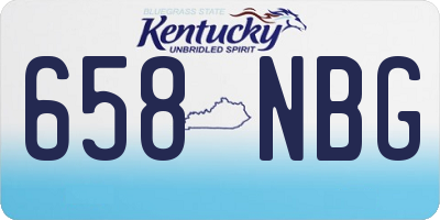 KY license plate 658NBG