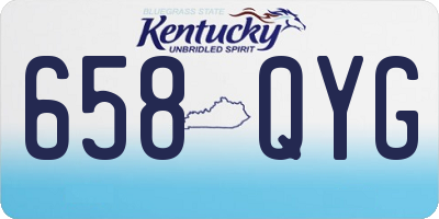 KY license plate 658QYG