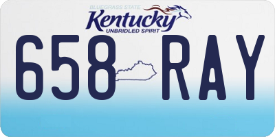 KY license plate 658RAY