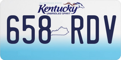 KY license plate 658RDV