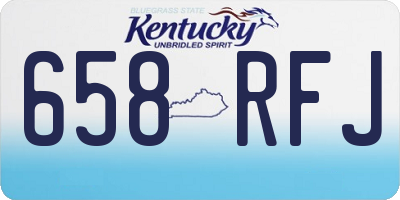 KY license plate 658RFJ