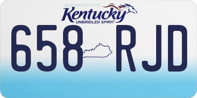 KY license plate 658RJD