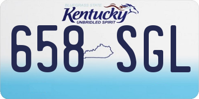 KY license plate 658SGL
