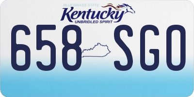 KY license plate 658SGO