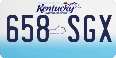 KY license plate 658SGX