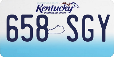 KY license plate 658SGY