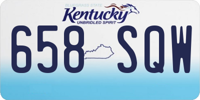 KY license plate 658SQW