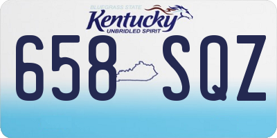 KY license plate 658SQZ
