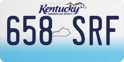 KY license plate 658SRF