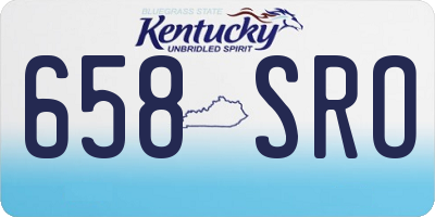 KY license plate 658SRO