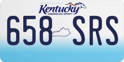 KY license plate 658SRS