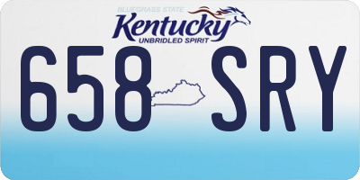 KY license plate 658SRY