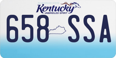 KY license plate 658SSA
