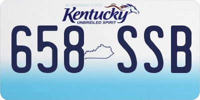 KY license plate 658SSB