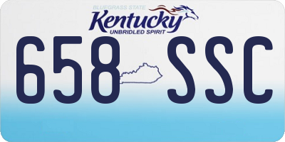 KY license plate 658SSC