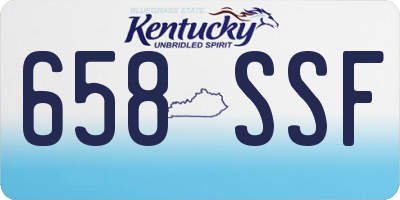KY license plate 658SSF