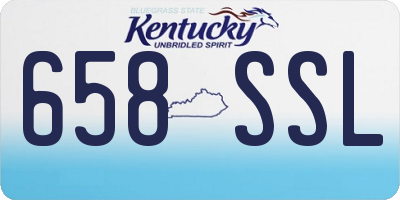 KY license plate 658SSL