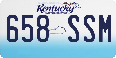 KY license plate 658SSM