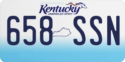 KY license plate 658SSN