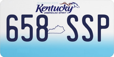 KY license plate 658SSP