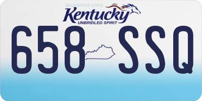 KY license plate 658SSQ