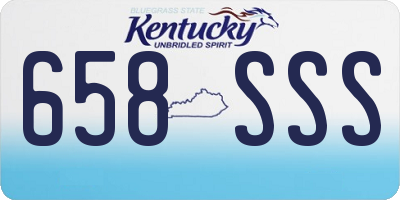 KY license plate 658SSS