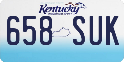 KY license plate 658SUK