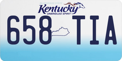 KY license plate 658TIA