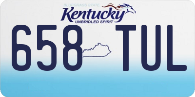 KY license plate 658TUL