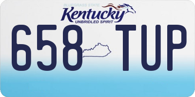 KY license plate 658TUP