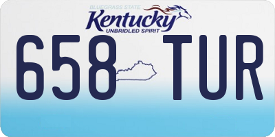 KY license plate 658TUR