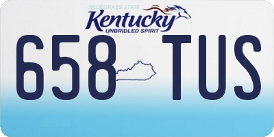 KY license plate 658TUS