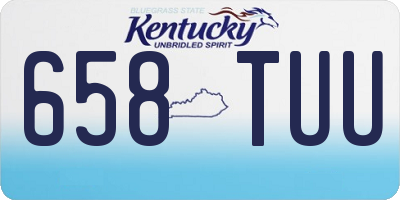 KY license plate 658TUU
