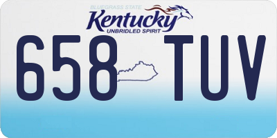 KY license plate 658TUV