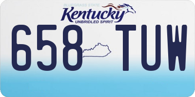 KY license plate 658TUW