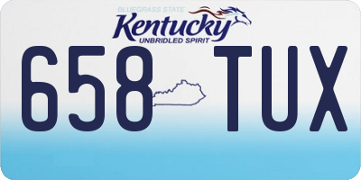 KY license plate 658TUX