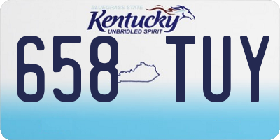 KY license plate 658TUY
