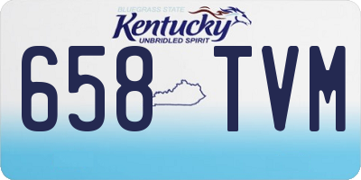 KY license plate 658TVM