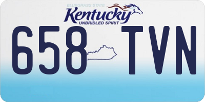 KY license plate 658TVN