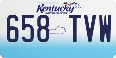 KY license plate 658TVW