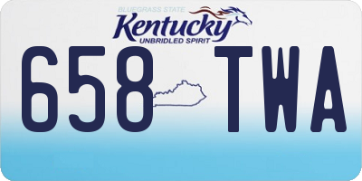 KY license plate 658TWA