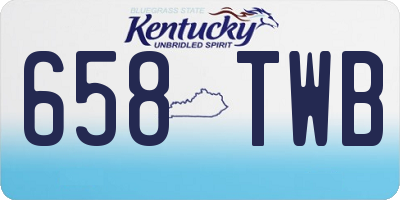 KY license plate 658TWB