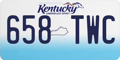 KY license plate 658TWC