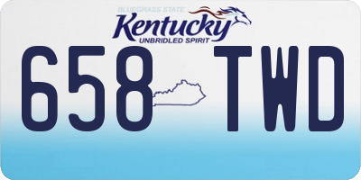 KY license plate 658TWD