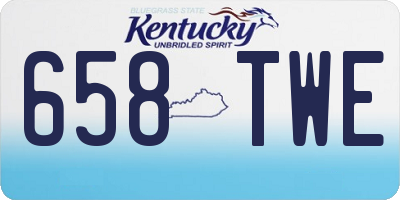KY license plate 658TWE