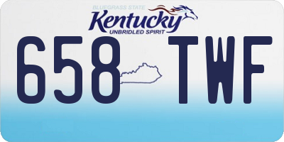 KY license plate 658TWF